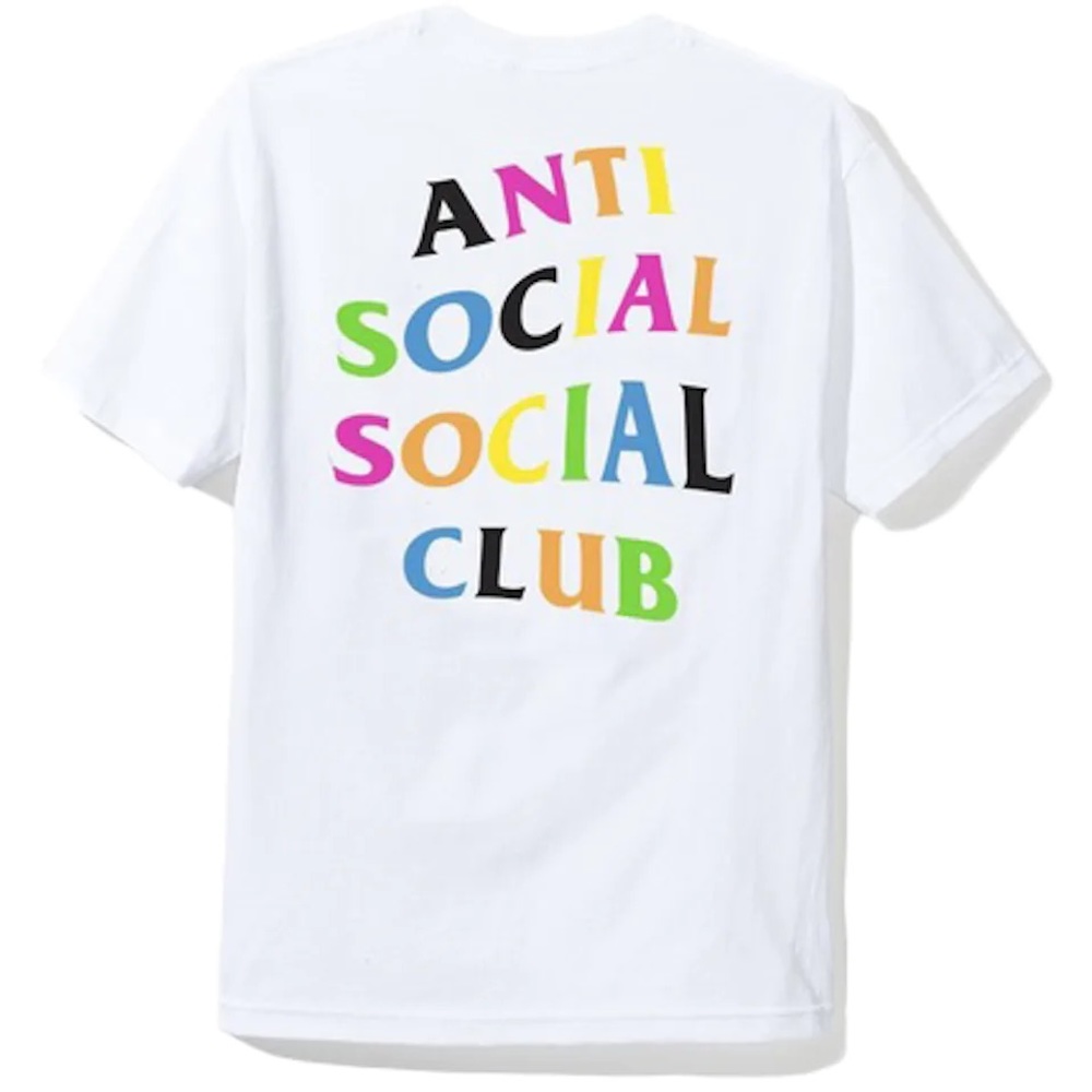 Anti Social Social Club Rainbow Tee large white